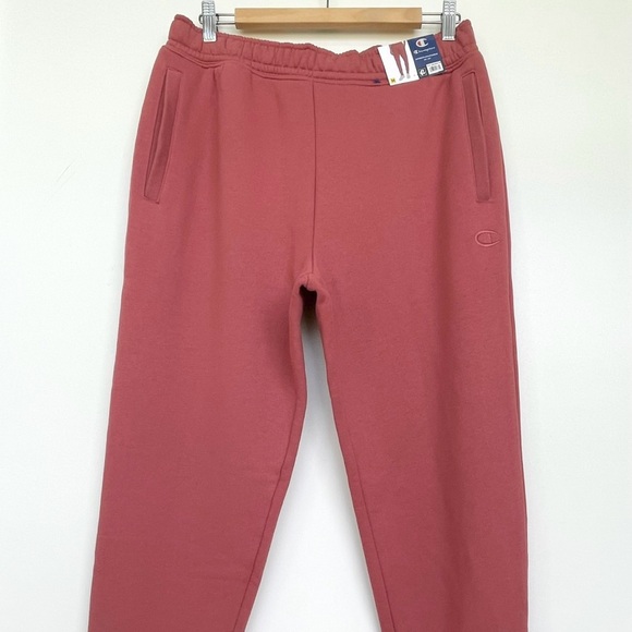 Champion Jogger Fleece Pants Inner Drawcord Pockets Embroidered Logo Stretch - Picture 8 of 15